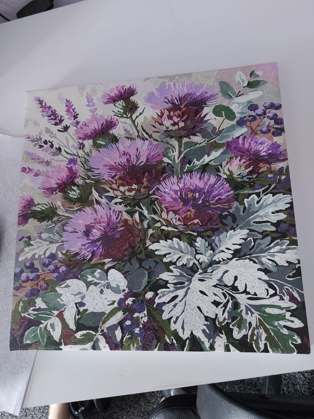 Customer photo review of Thistle Lavender Bouquet (Paint by Numbers)