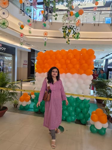 Customer photo review of Noor Dusty Purple Pure Cotton Kurta