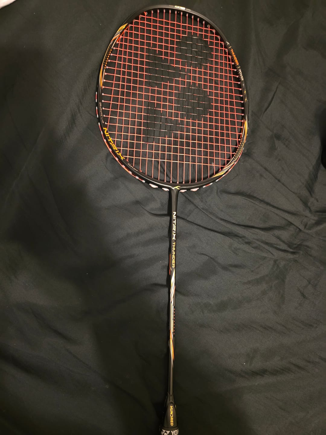 Customer photo review of Hundred Nitrix Thunder Unstrung Badminton Racket