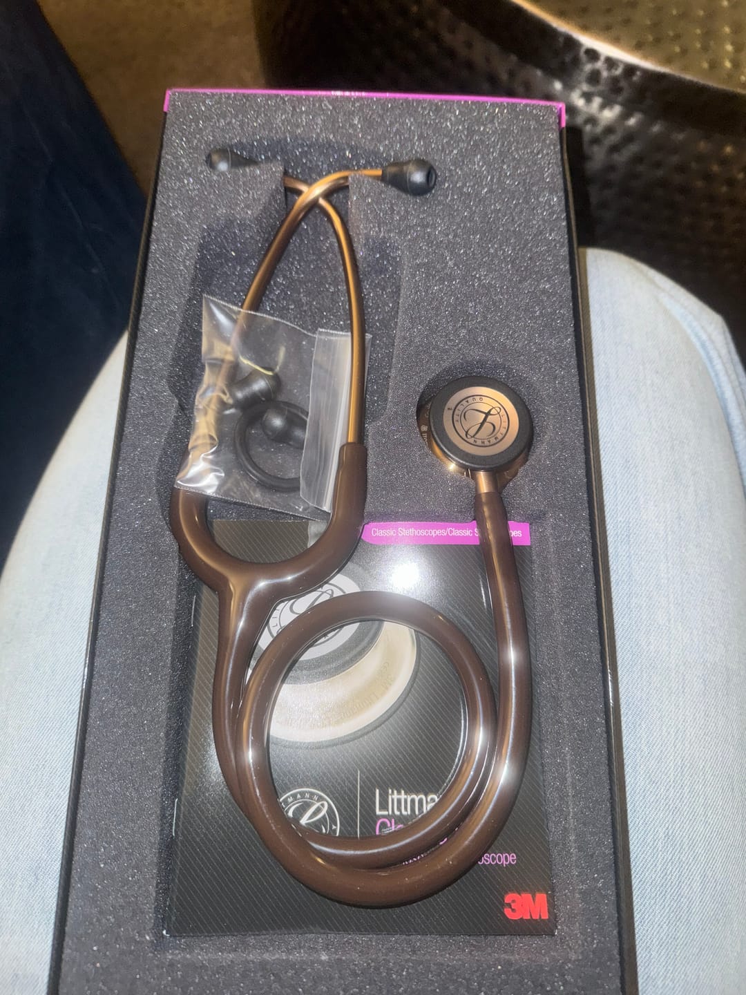 Customer photo review of Littmann Classic III Monitoring Stethoscope: Chocolate & Copper 5809