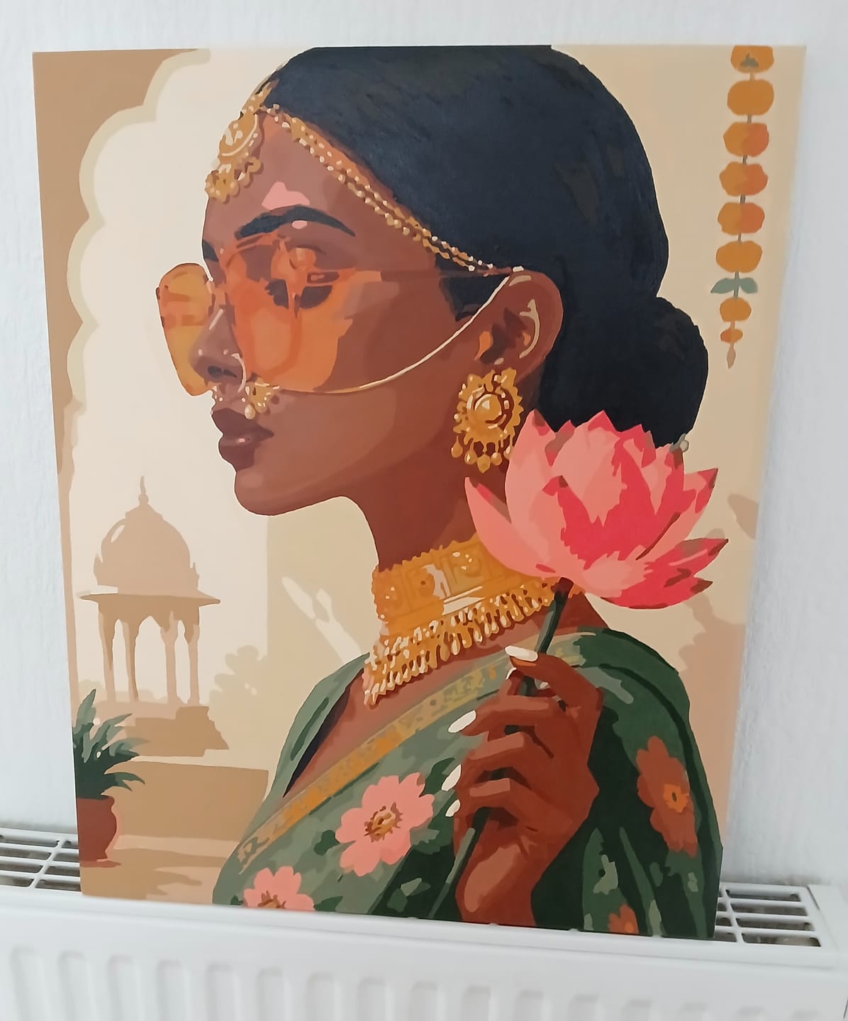 Customer photo review of Lotus & Gold | Paint by Number