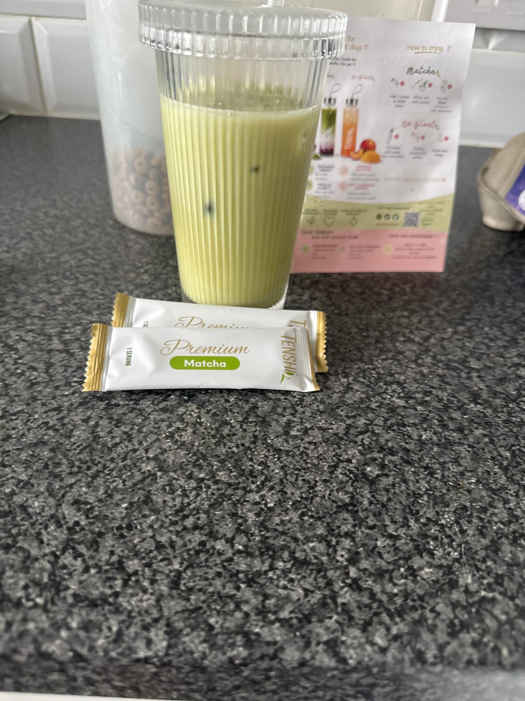 Customer photo review of Premium Matcha Sachet Pack