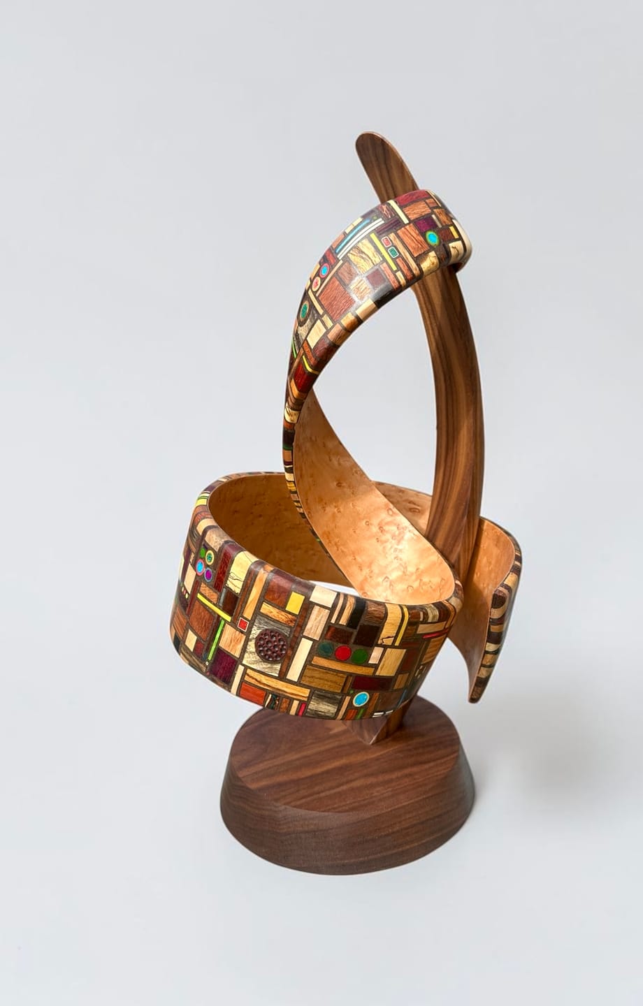 Customer photo review of Black and White Ebony Turning Wood Blank(With Cracks and Pinholes)