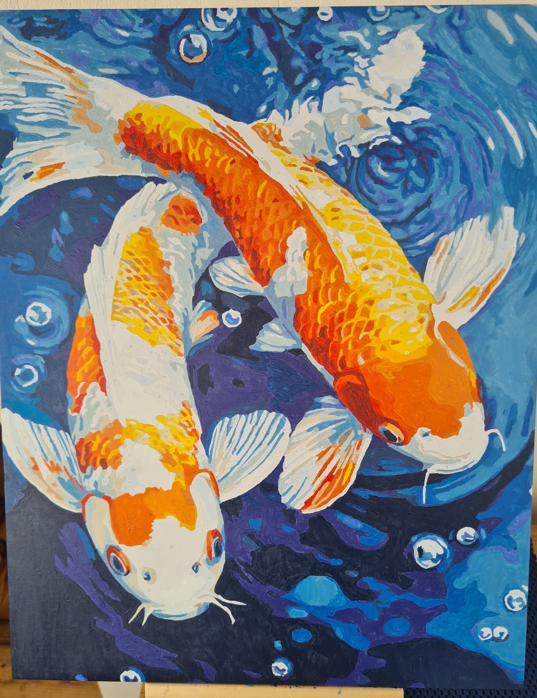 Customer photo review of Traditional Koi fish | Paint by Numbers