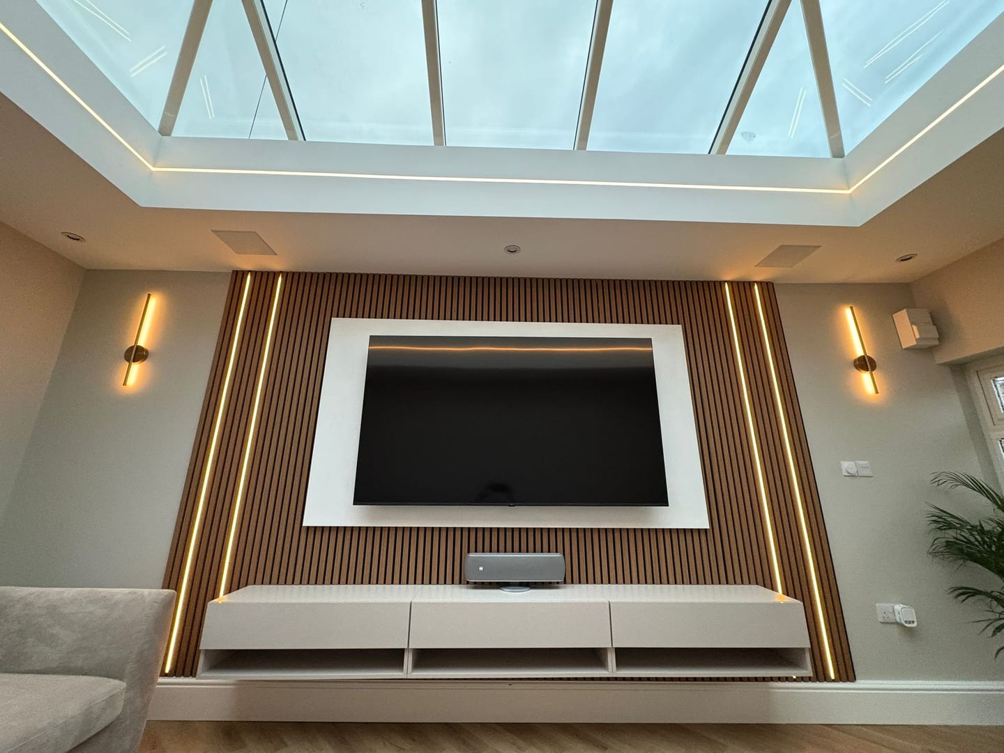 Customer photo review of Natural Oak Acoustic Wall Panel