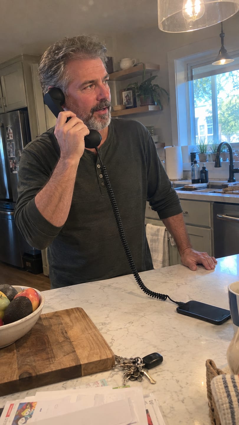 Customer photo review of Retro Corded Telephone Handset