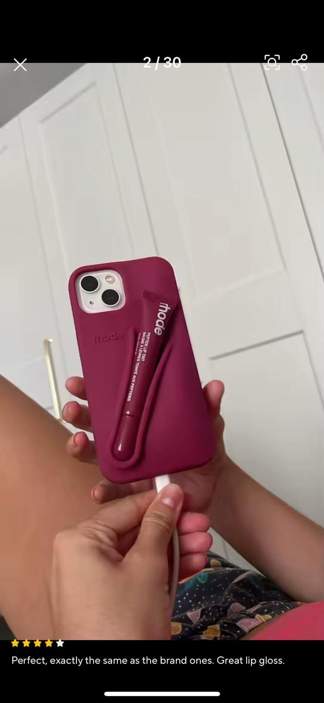 Customer photo review of Rhode Phone Case Raspeberry