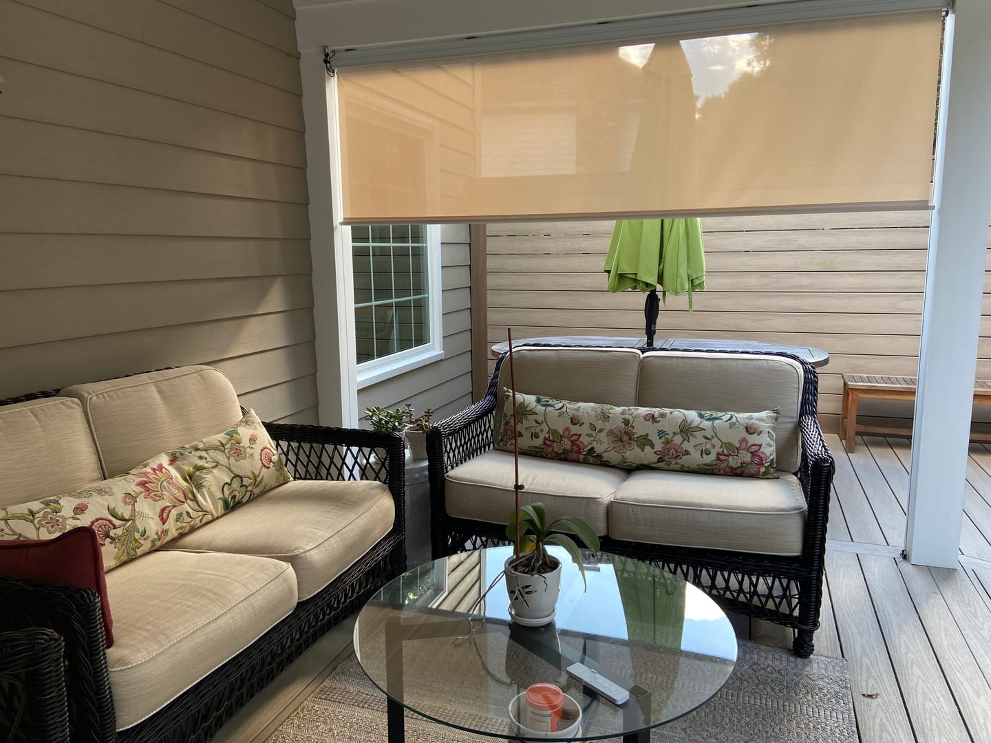 Customer photo review of SmartWings Motorized Outdoor Shades 1%/3%/5% Openness