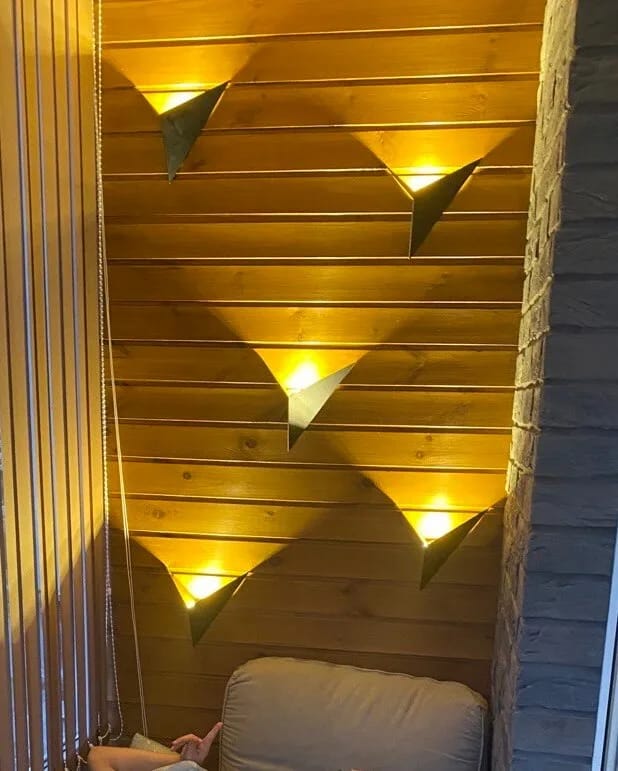 Customer photo review of Slim Wall Light for Stairwell, Iron Sconce, 12 to 25 cm
