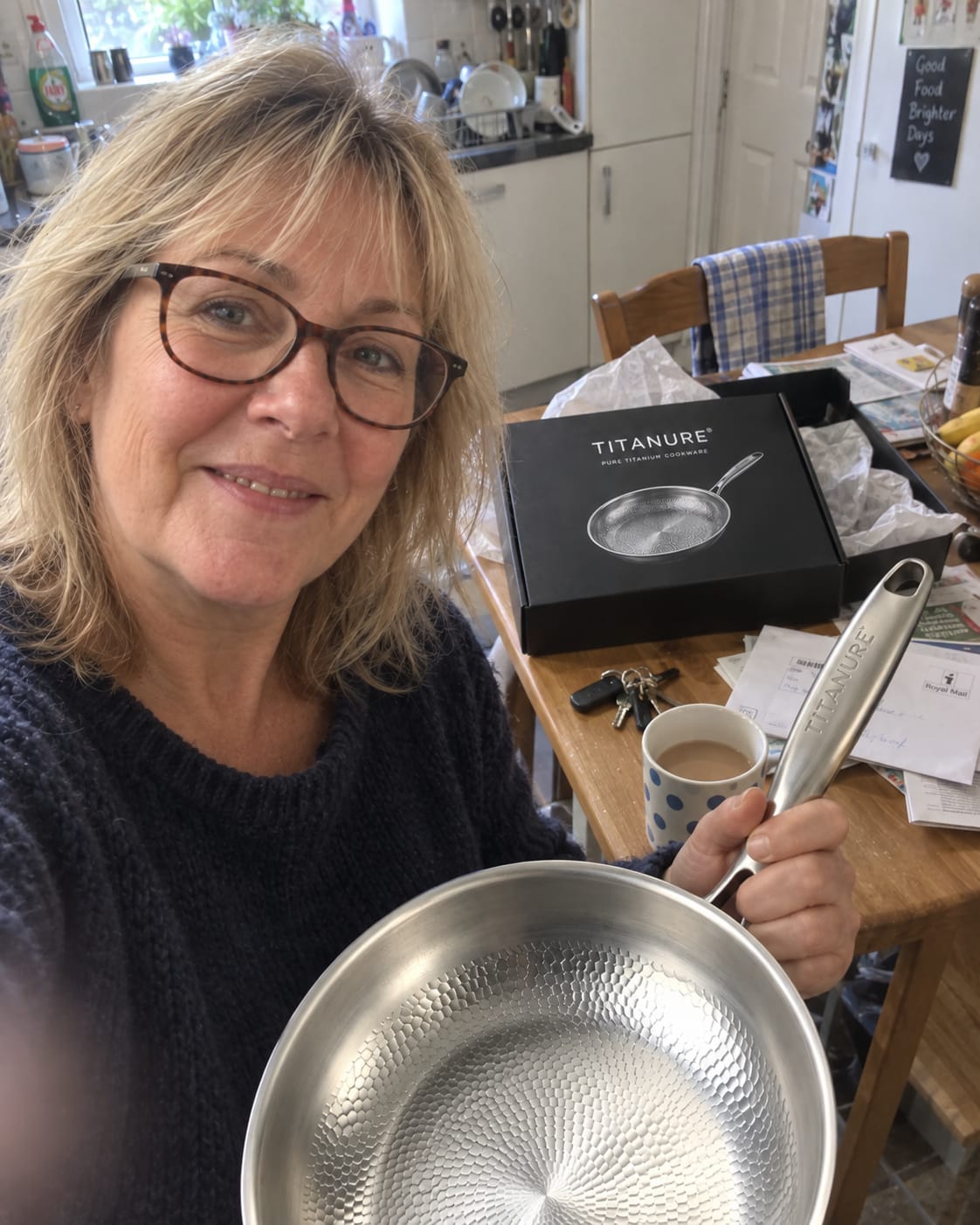 Customer photo review of Titanure™ 100% Pure Titanium Frying Pan