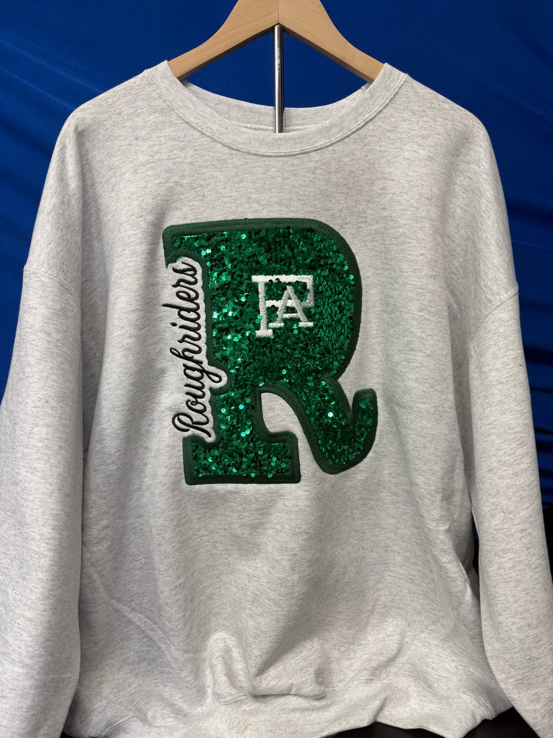 Customer photo review of Emerald Green Sequin on Velvet