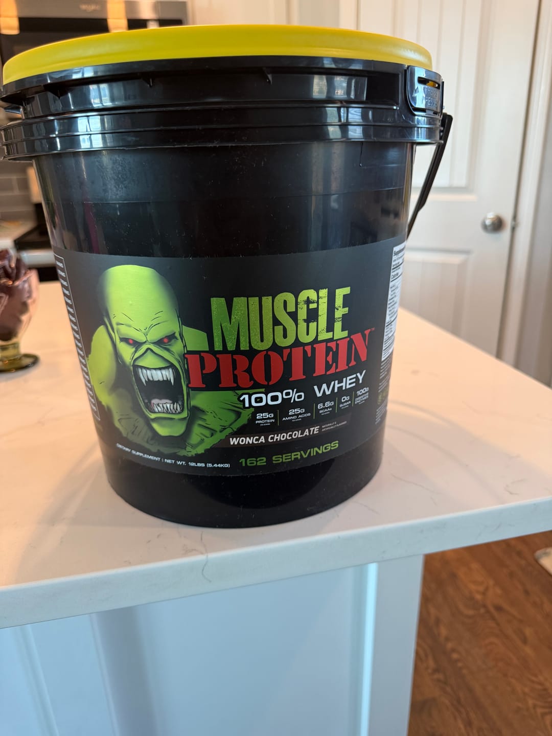 Customer photo review of Whey Protein Powder Bucket