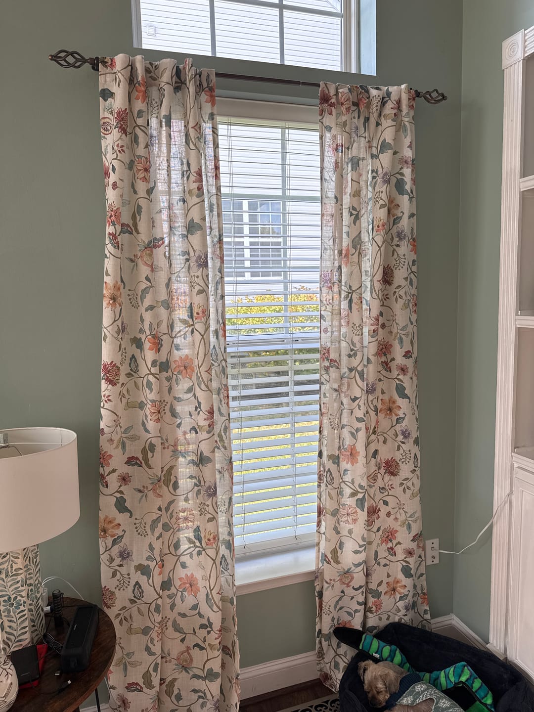 Customer photo review of Hattie Floral Linen Blend Curtains (2 Panels)