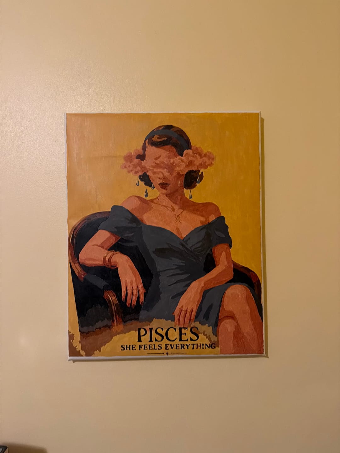 Customer photo review of Pisces Lady | Paint by Number
