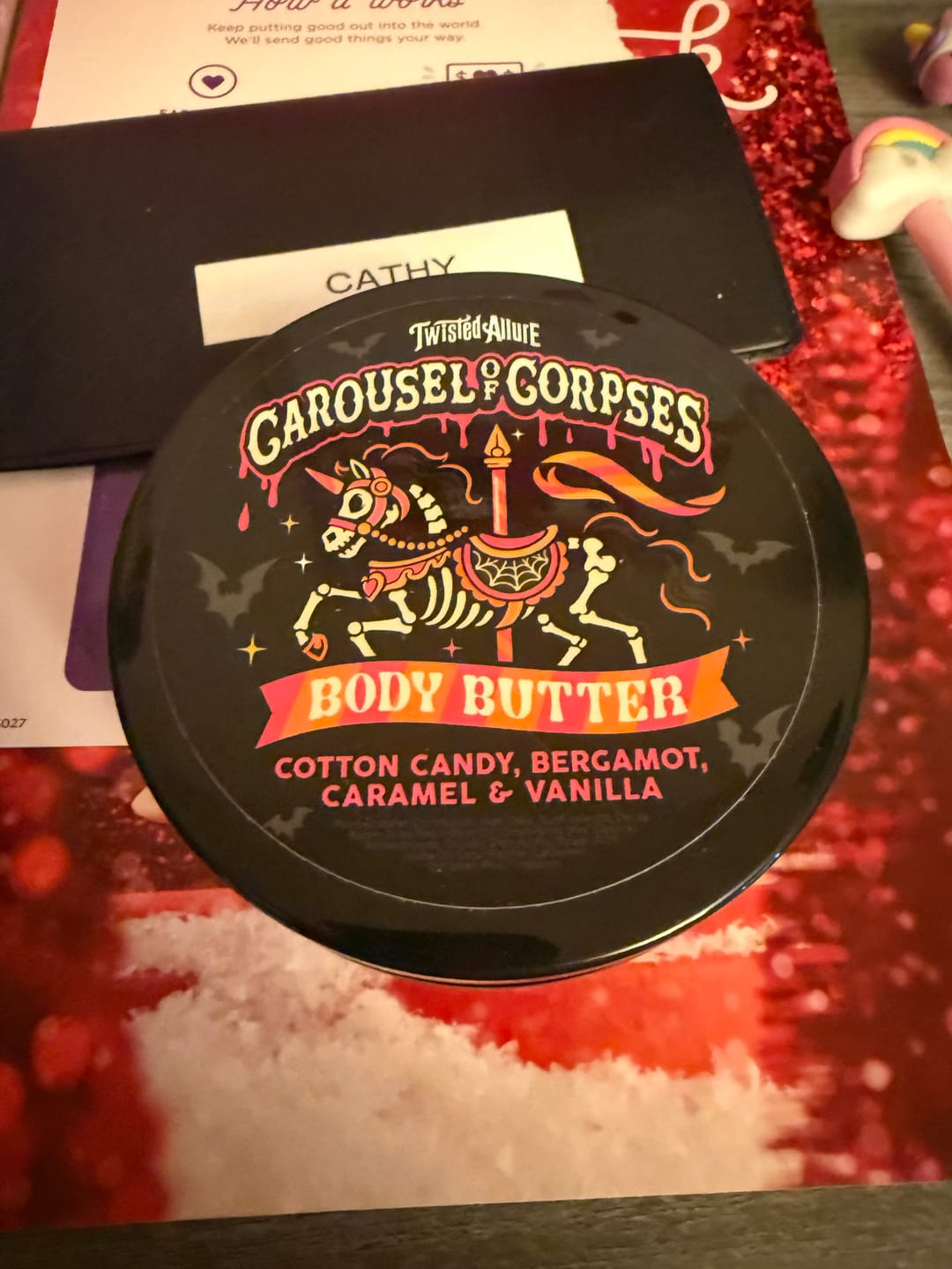 Customer photo review of Carousel Of Corpses Body Butter