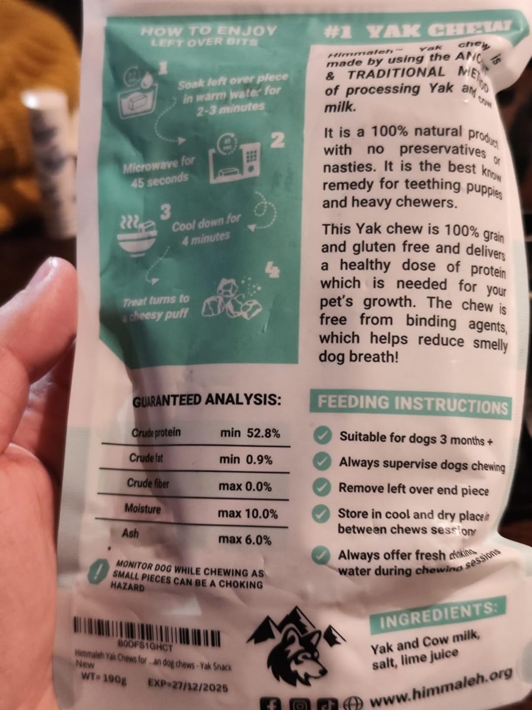 Customer photo review of Himmaleh Yak Chews