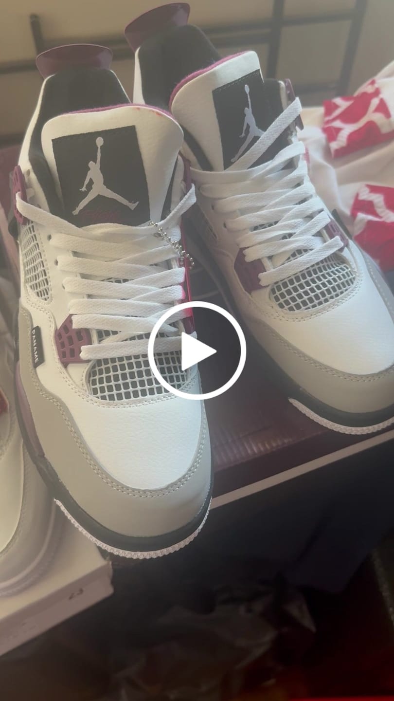 Customer video review of Jordan 4 Psg Neutral Grey Bordeaux