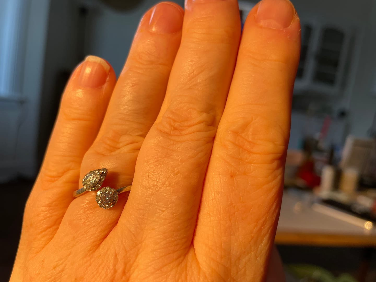 Customer photo review of Versa Ethereal Bypass Lab Grown Diamond Ring