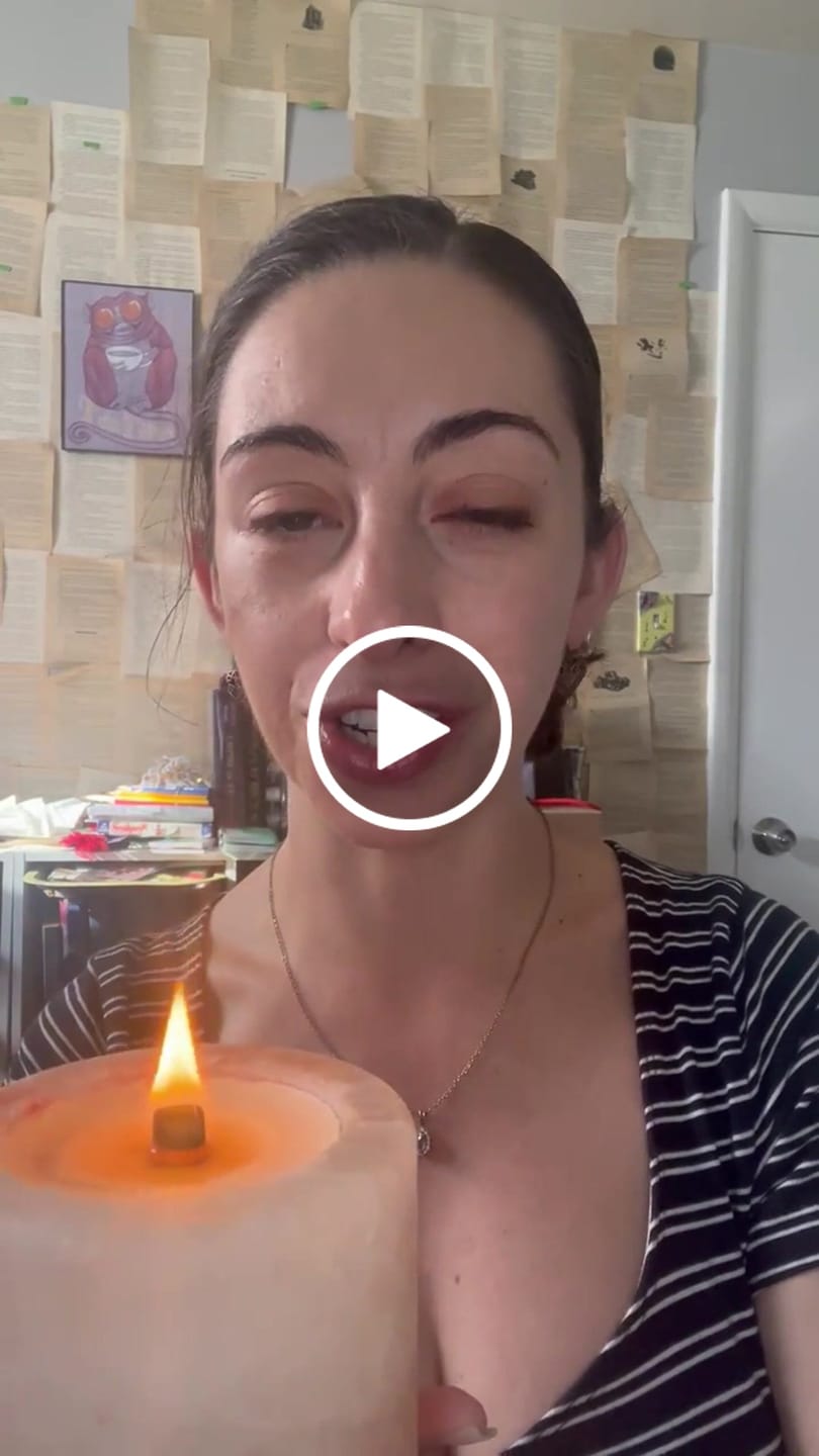 Customer video review of Cylinder Shape Pink Salt Poured Wax Candle Holder 3.5"