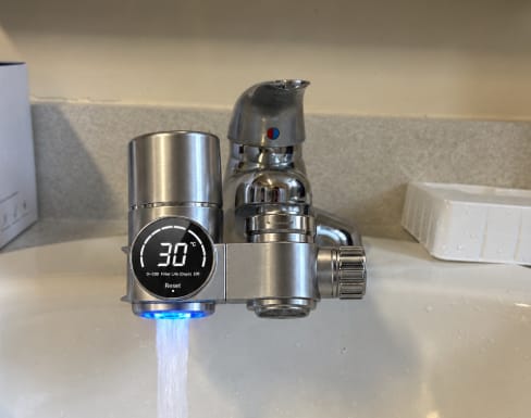 Customer photo review of PureGlow — The UV Faucet Filter for Clearer Skin