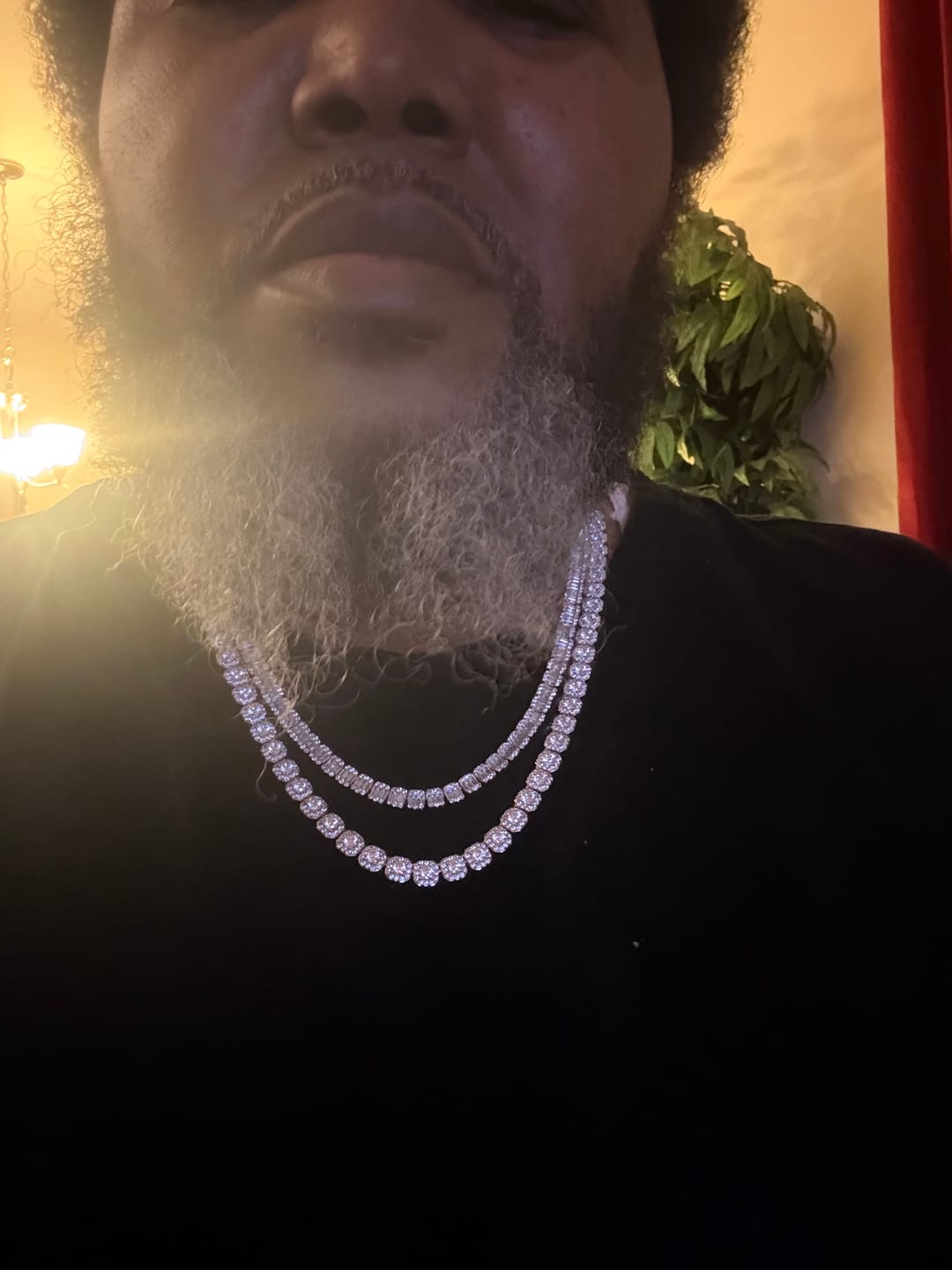 Customer photo review of 23CT 6MM Moissanite Baguette Tennis Chain - Silver - D Color - VVS1