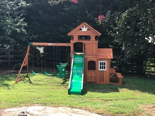 Customer photo review of Backyard Discovery Shenandoah Swing Set