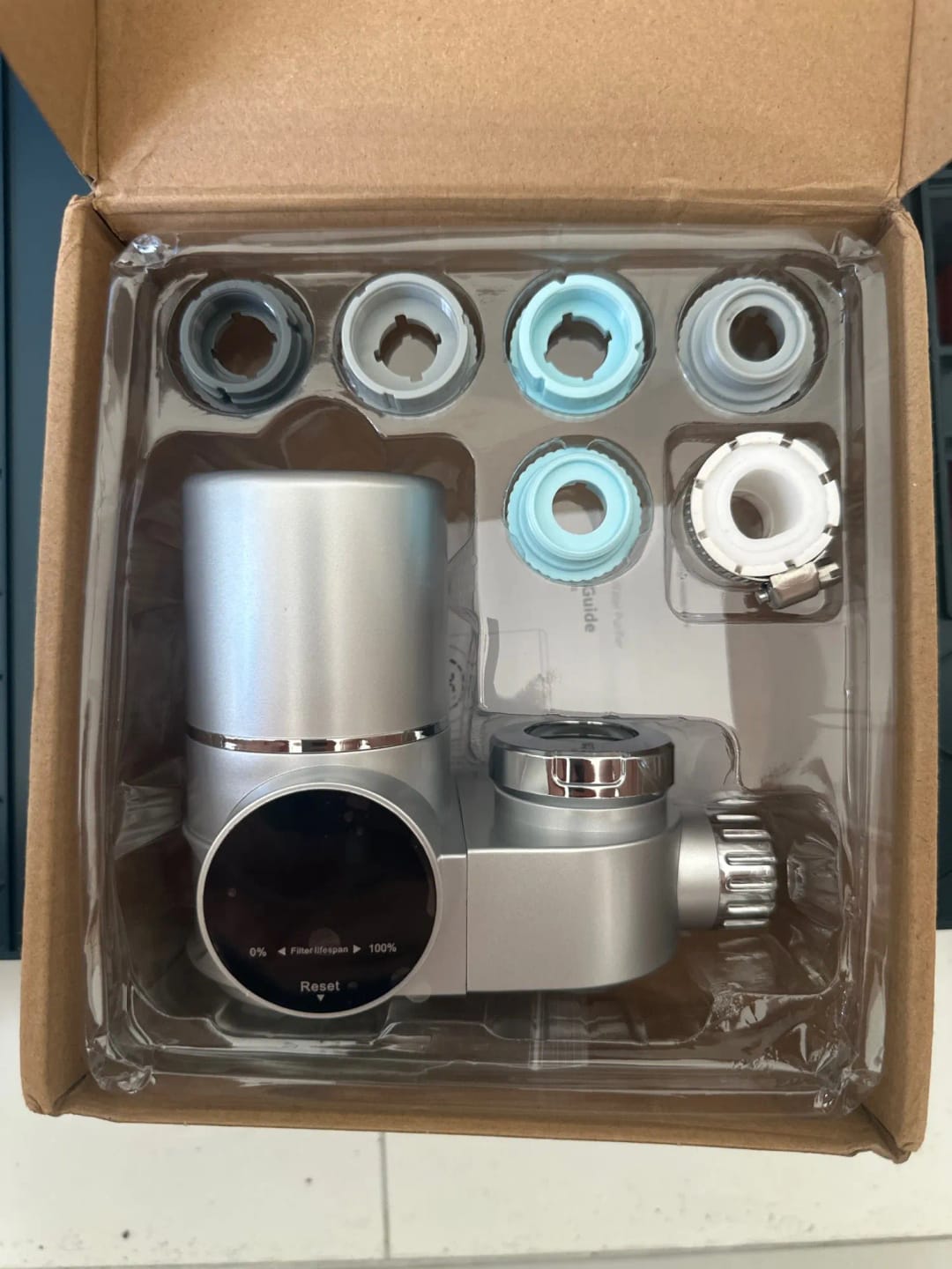 Customer photo review of PureGlow — The UV Faucet Filter for Clearer Skin