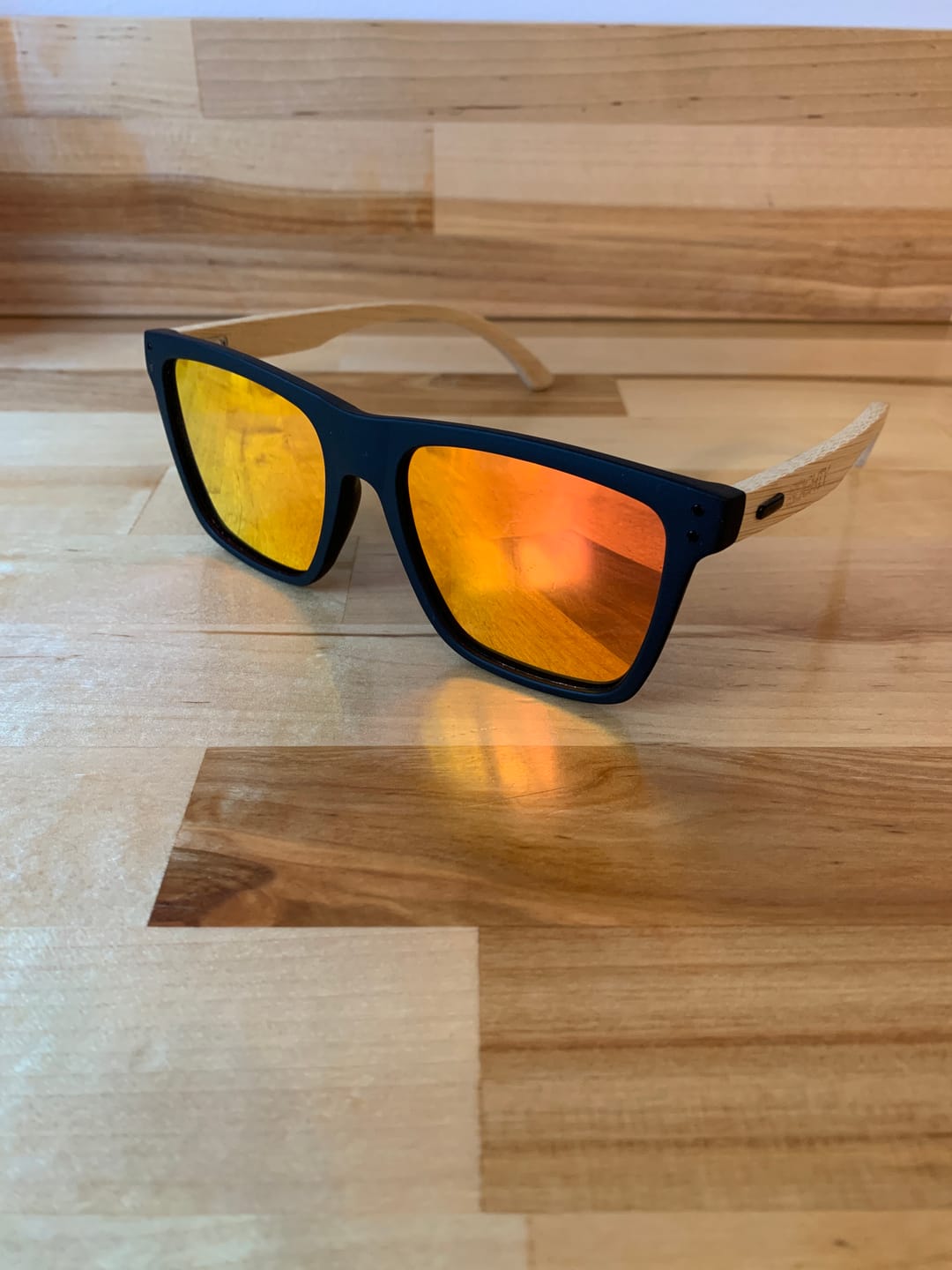 Customer photo review of 80Eighty® Polarized Bamboo Sunglasses - Red
