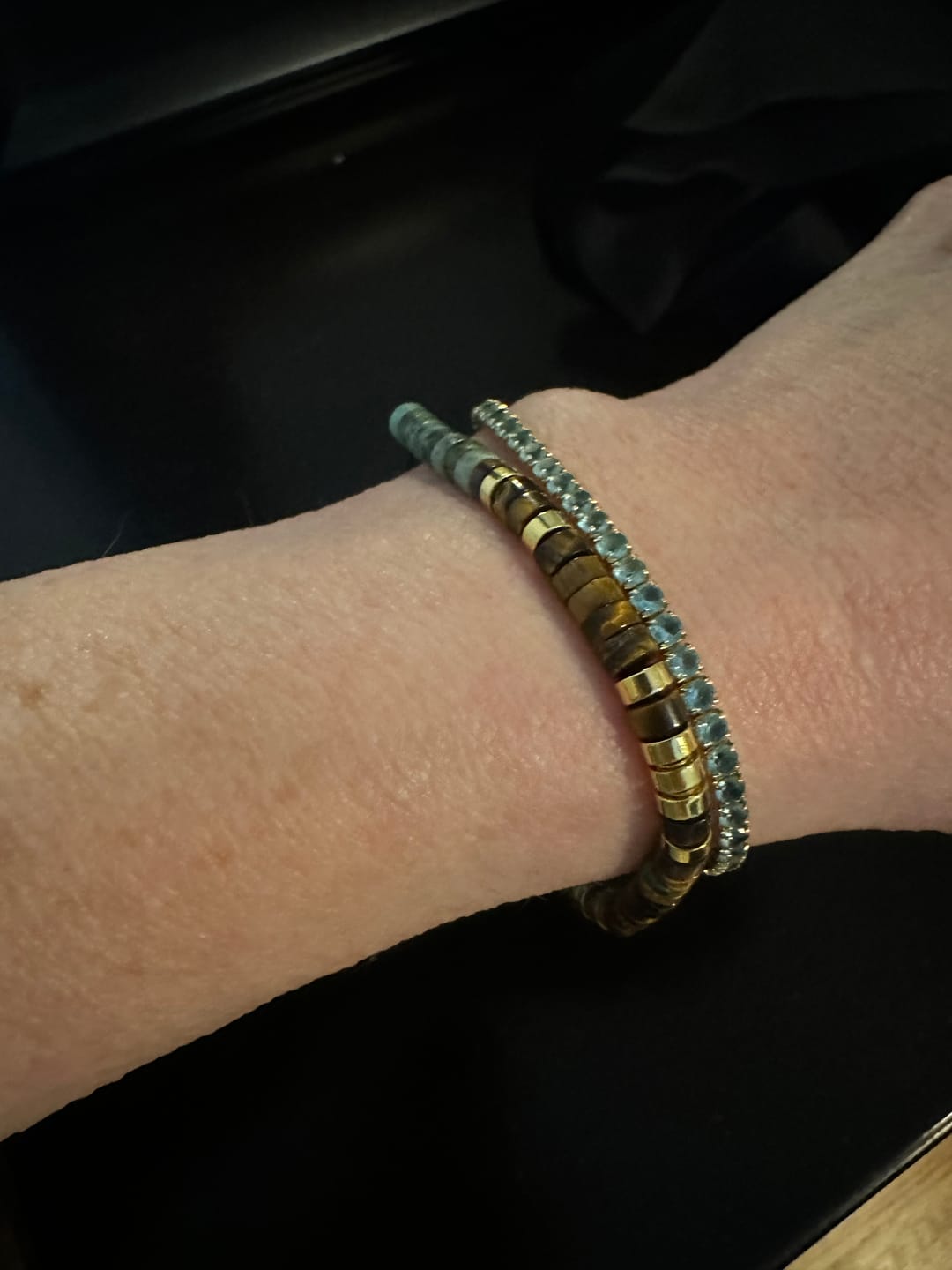 Customer photo review of 'Best Bitches Forever' Morse code Motivational Bracelet