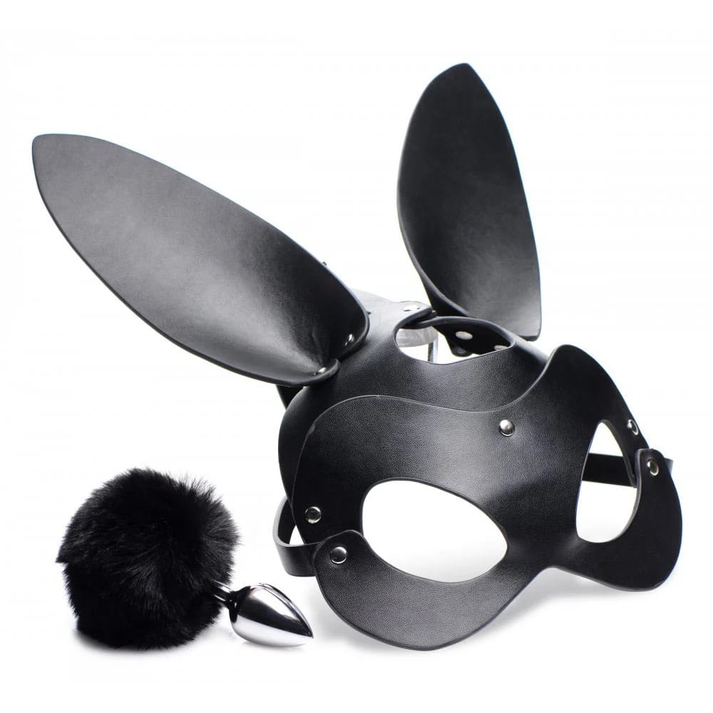 Customer photo review of Black Bunny Tail Butt Plug & Mask - Tailz Roleplay Kit
