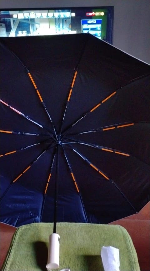 Customer photo review of Windproof Automatic Folding Umbrella with UV Protection, 24 or 60 Rib Frame