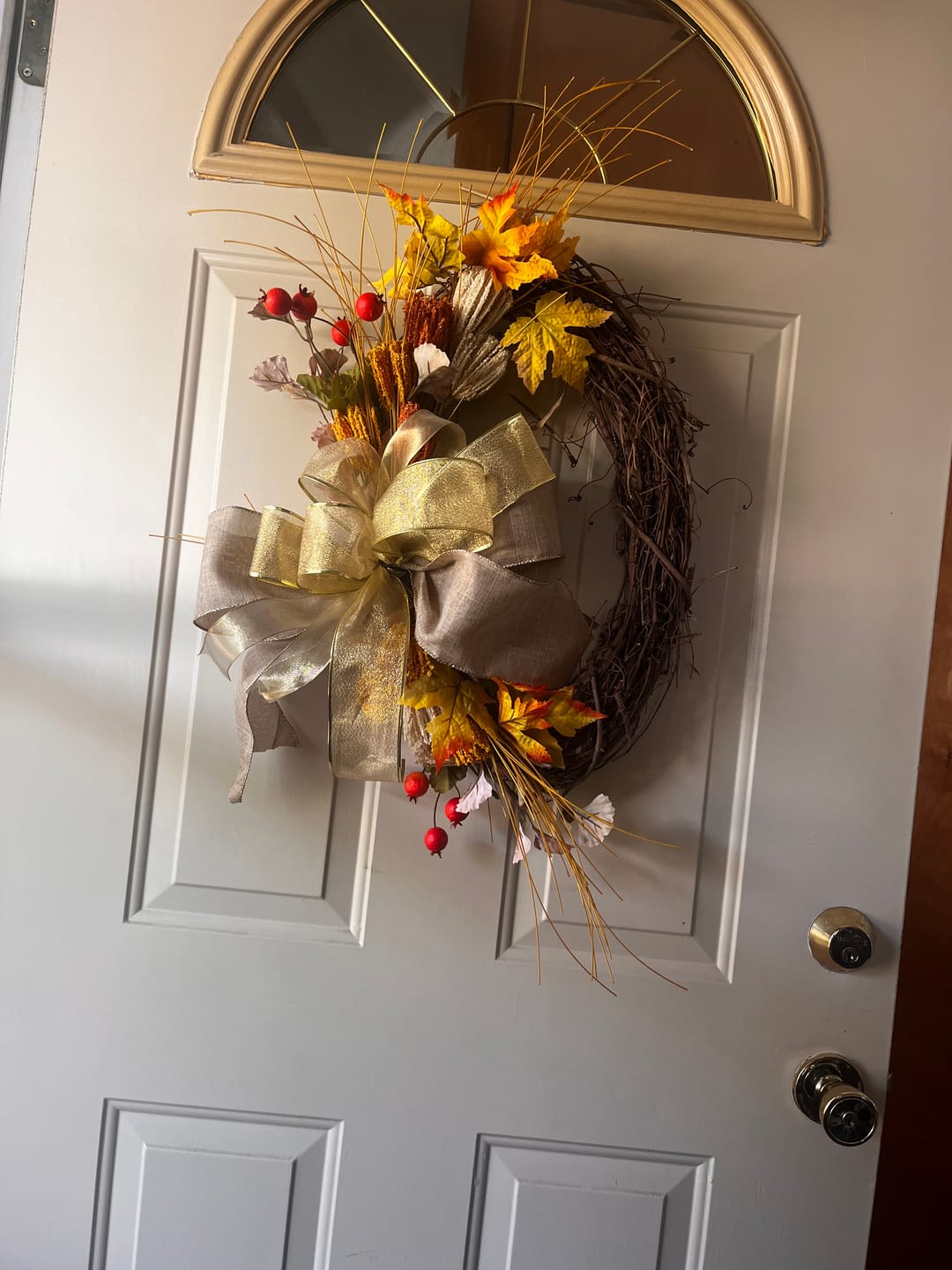 Customer photo review of 18" Oval Grapevine Wreath - DECOE-037