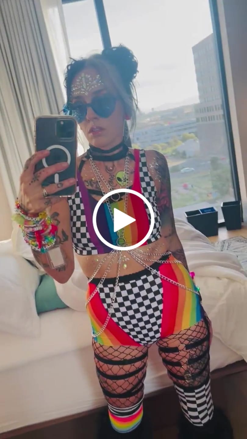 Customer video review of Rainbow Mate Booty Shorts