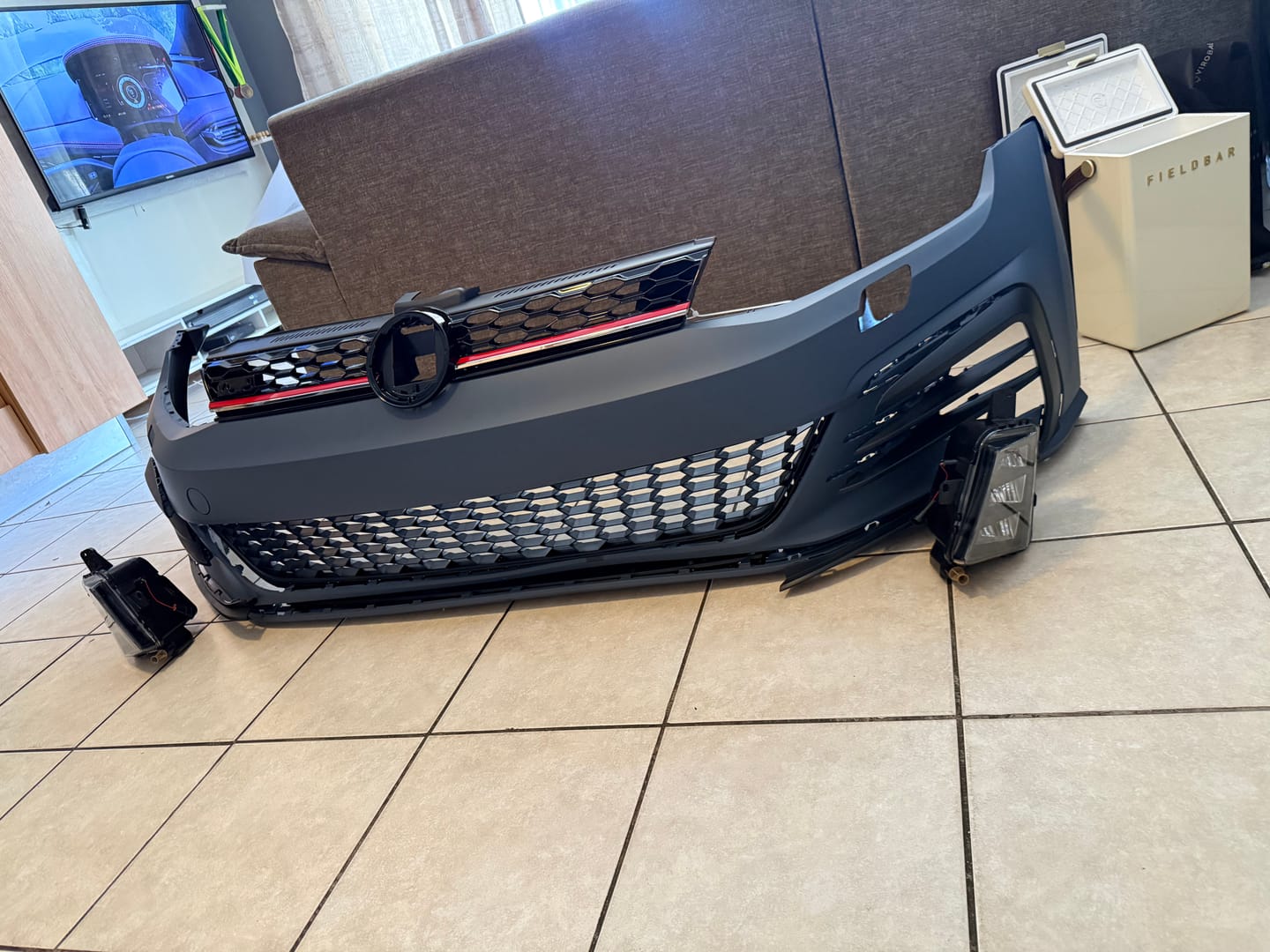 Customer photo review of Vw Golf 7.5 GTI Look Front Bumper Complete With Fog