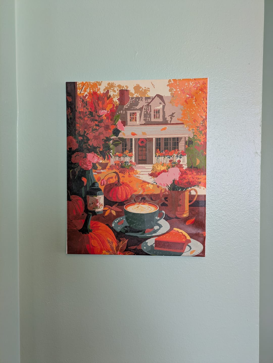 Customer photo review of Pumpkins & Pie | Paint by Number