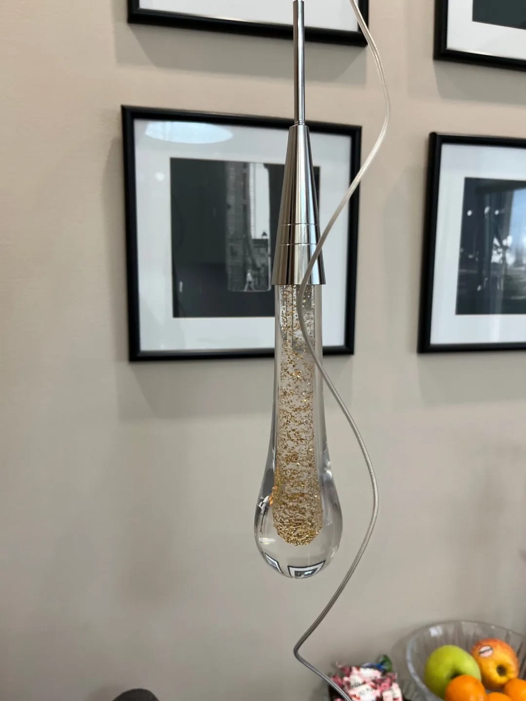 Customer photo review of Crystal Drop Pendant Light for Dining Table, 6 to 30 cm