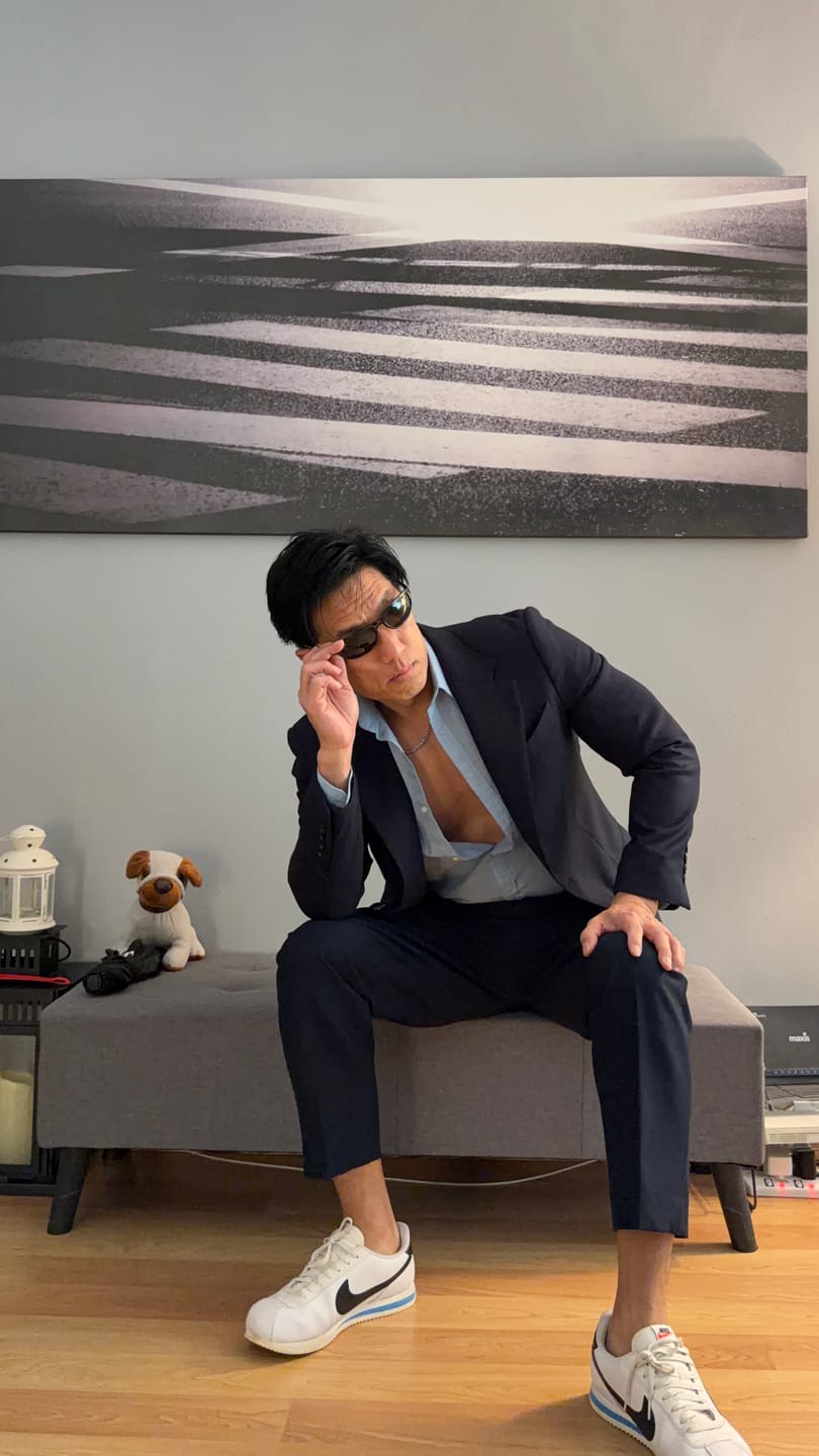 Customer photo review of Single Breasted Suit Blazer - Deep Blue Plain (Slim Fit)