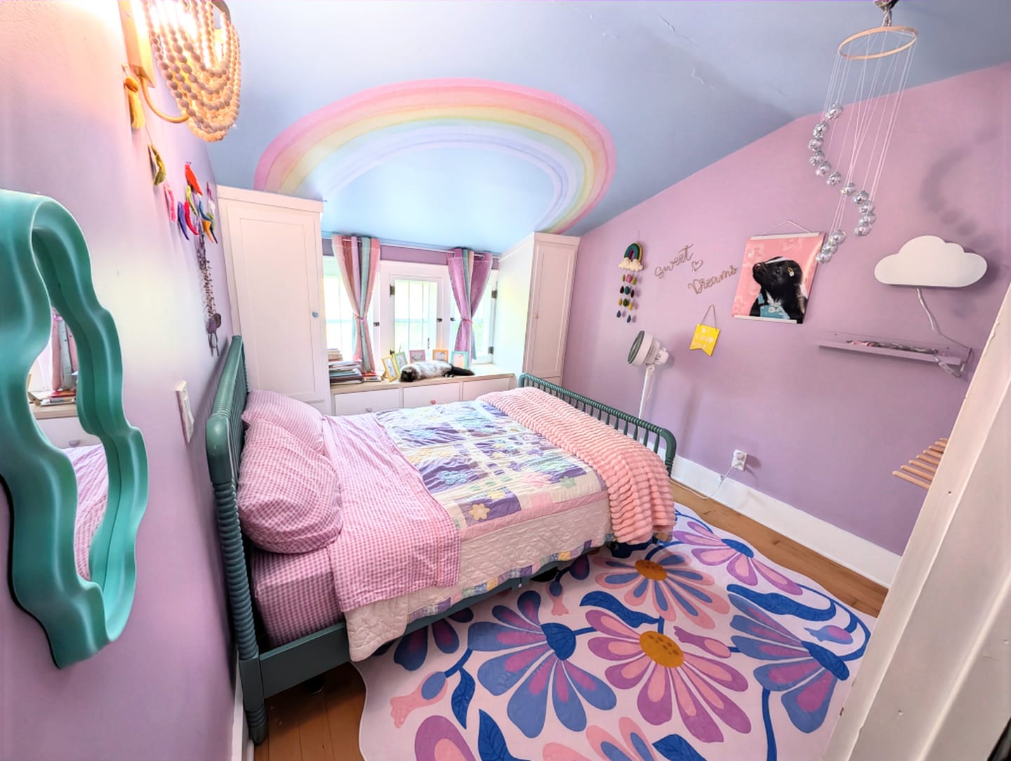 Customer photo review of Lavender Base Purple Floral Wavy Rug by Jessica Miller