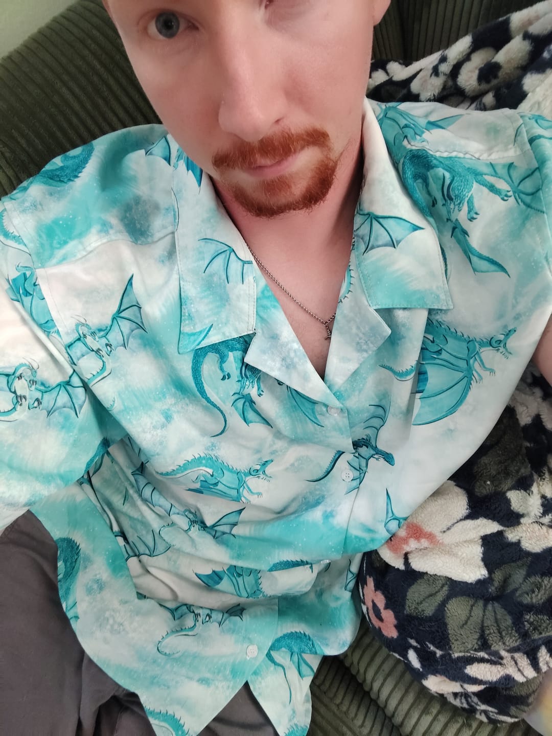 Customer photo review of Frost Dragons Button Up Shirt
