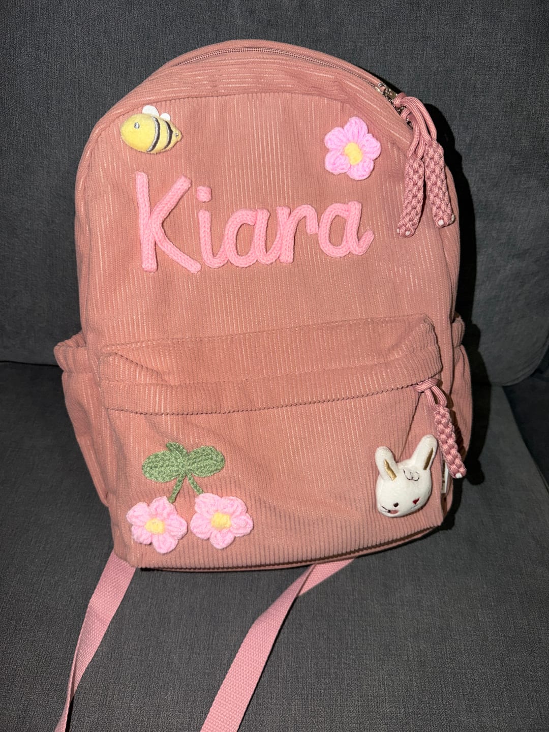 Customer photo review of K&C - Personalized Knitted Backpack