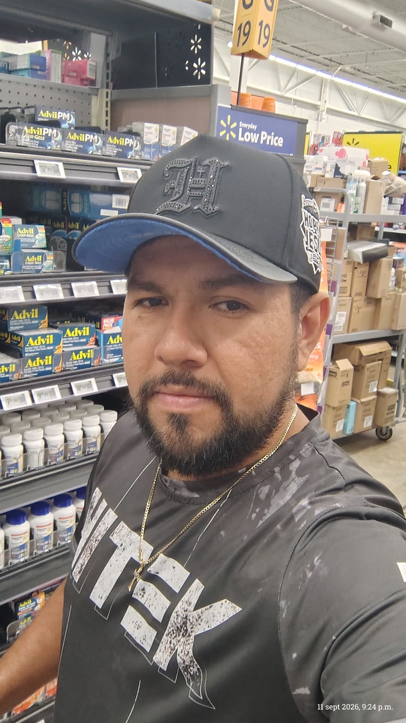 Customer photo review of All Black Leather Brim Rhine Stone Hat