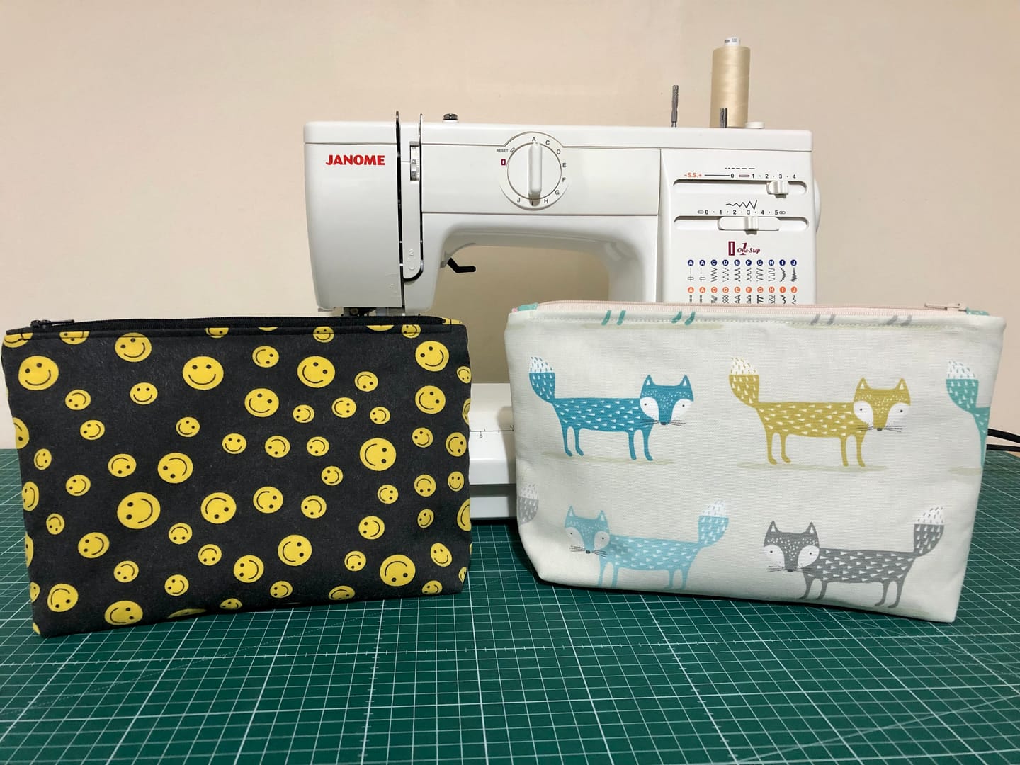 Customer photo review of Yellow and Black Smiley Face Polycotton Fabric
