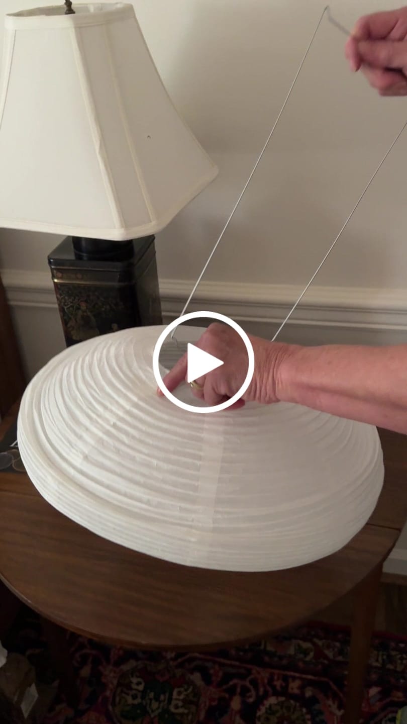 Customer video review of 14" White Fine Line Premium Even Ribbing Paper Lantern, Extra Sturdy