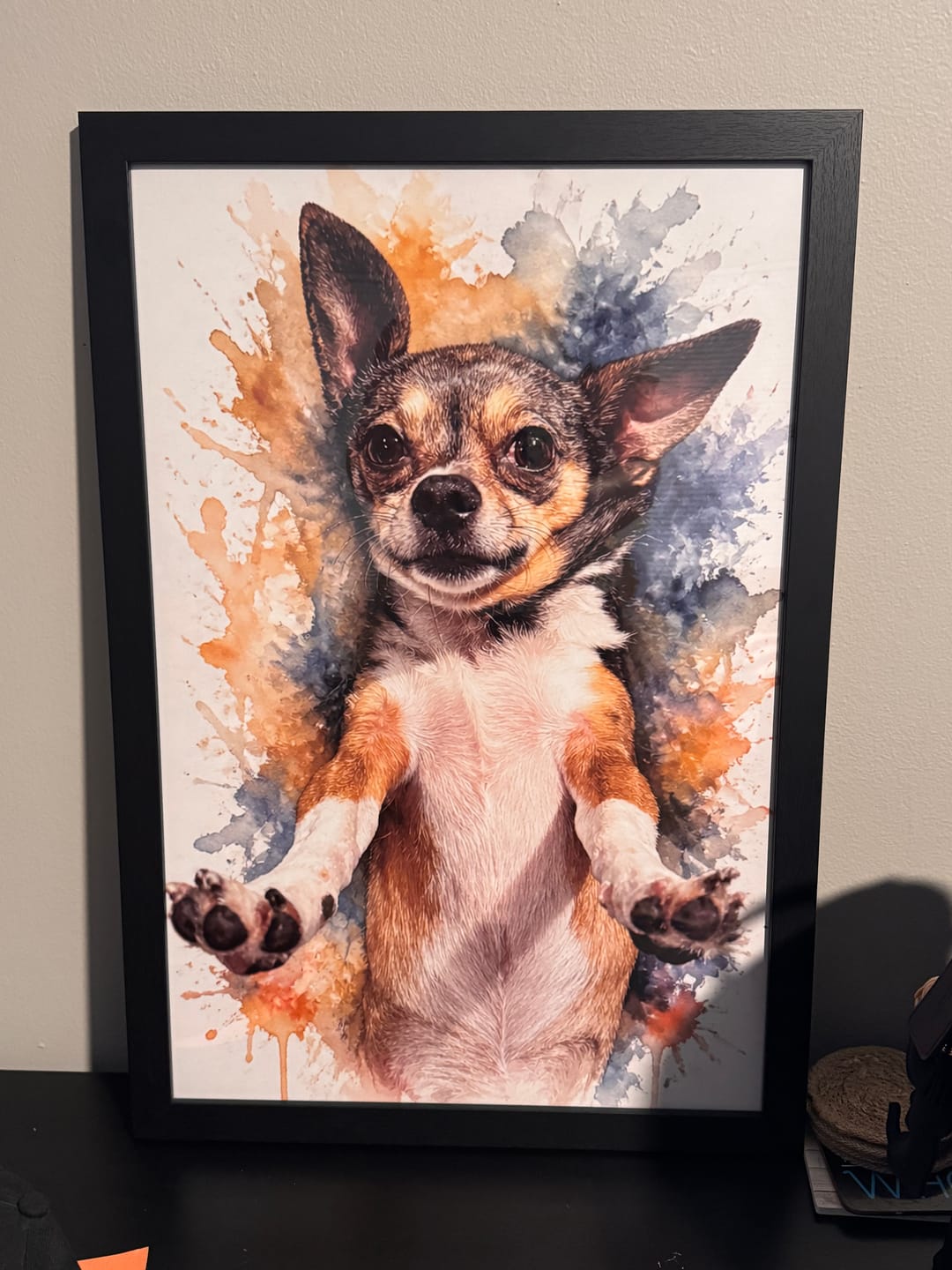 Customer photo review of Watercolor Realistic Portrait - Personalized Poster