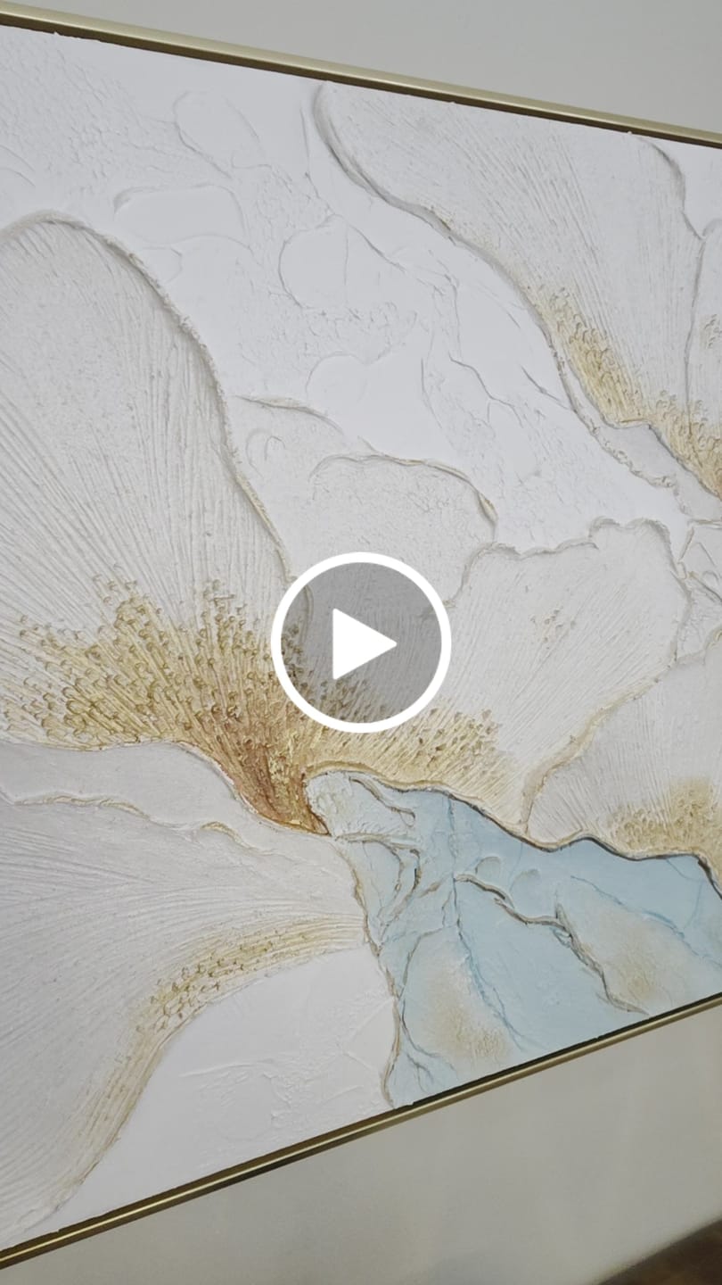 Customer video review of Plaster Art Texture Painting #SG476