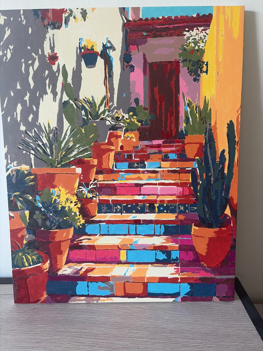 Customer photo review of Stairs to Mexico | Paint by Number