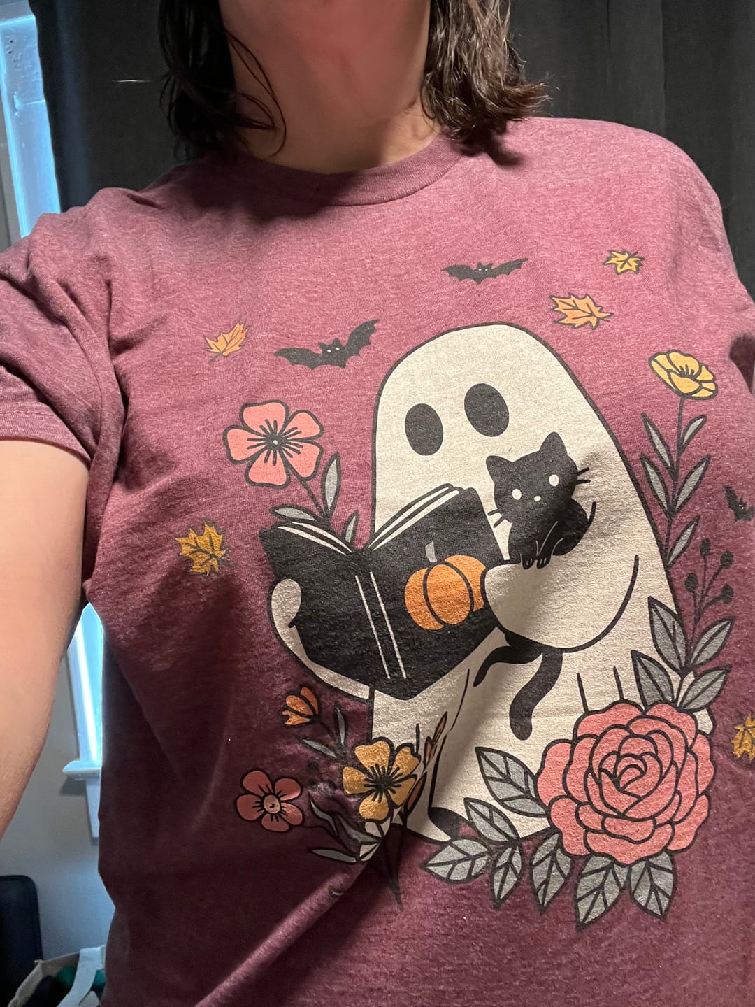 Customer photo review of Fall Reading Tee