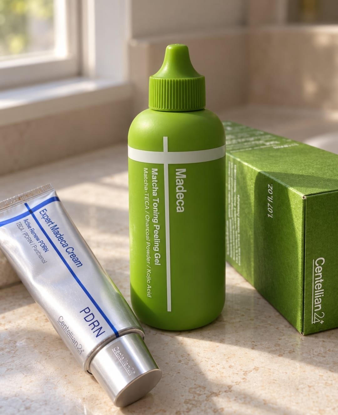 Customer photo review of Madeca Matcha Toning Peeling Gel 150ml