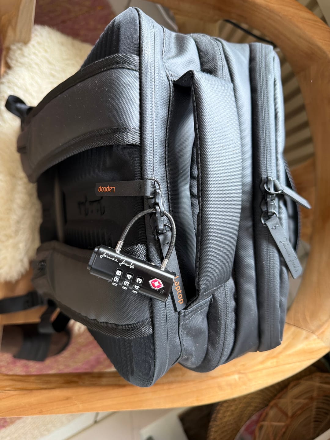 Customer photo review of TSA Lock for Backpack