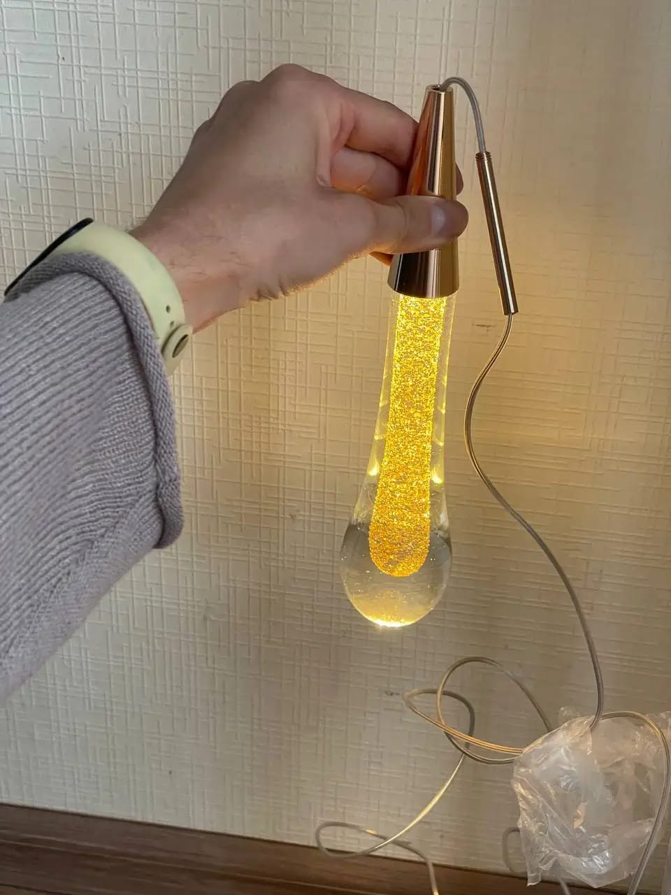 Customer photo review of Crystal Drop Pendant Light for Dining Table, 6 to 30 cm